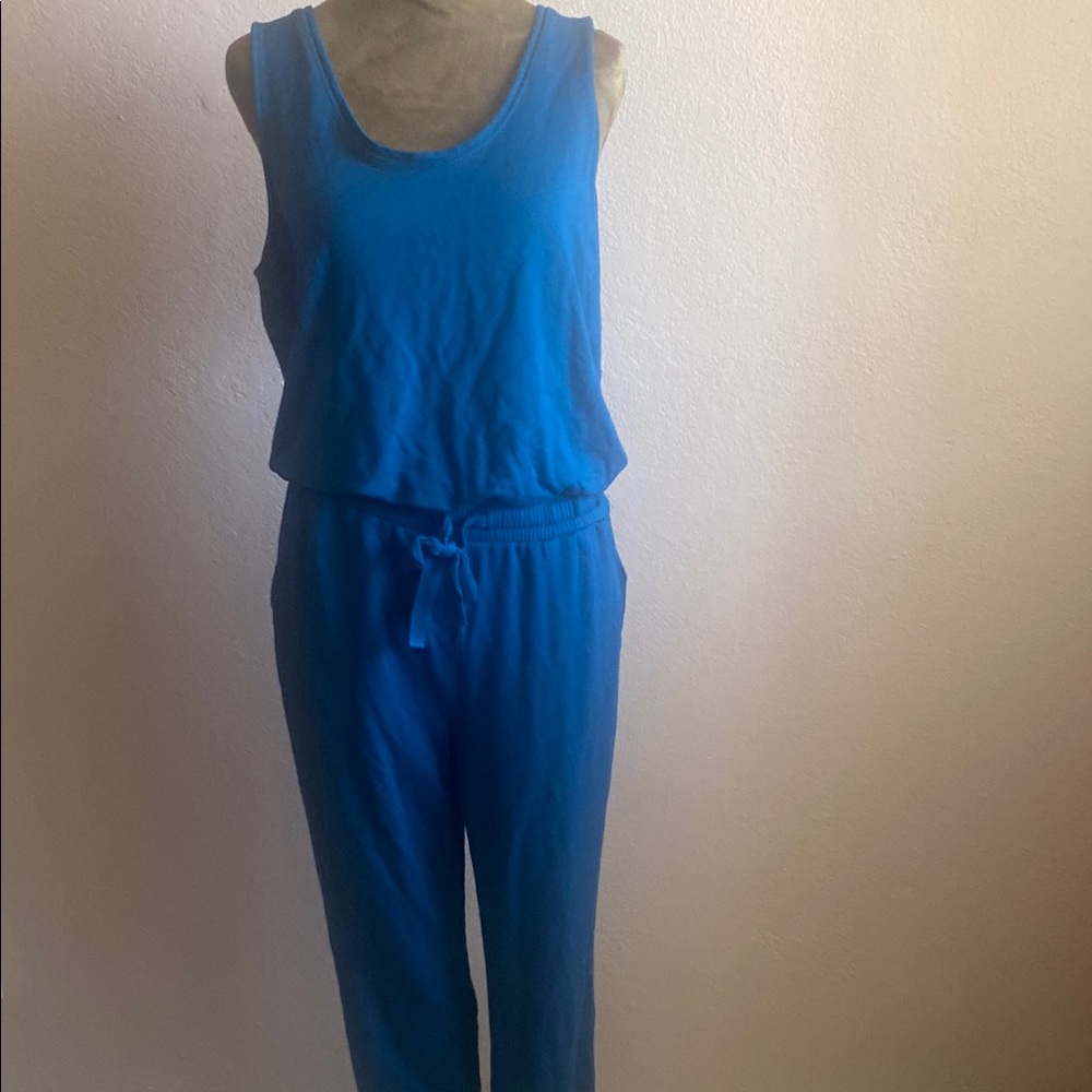 DAILY RITUAL Blue Sleeveless Jumpsuit